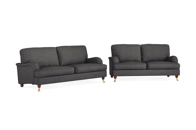 Howard Lyx Sofagruppe 3-personers + 2-personers Stofsofa - Mørkegrå - Møbler - Sofaer - Sofagrupper - Howard sofagruppe