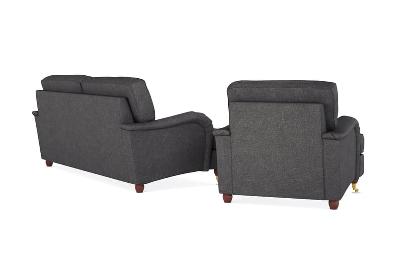 Howard Lyx Sofagruppe 3-personers Sofa + Lænestol i Stof - Mørkegrå - Møbler - Sofaer - Sofagrupper - Howard sofagruppe