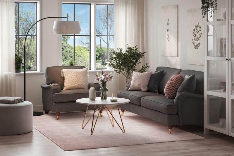 Howard Lyx Sofagruppe 3-personers Sofa + Lænestol i Stof - Mørkegrå - Møbler - Sofaer - Sofagrupper - Howard sofagruppe