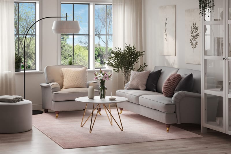 Howard Lyx Sofagruppe 3-personers Sofa + Lænestol i Stof - Lysegrå - Møbler - Sofaer - Sofagrupper - Howard sofagruppe