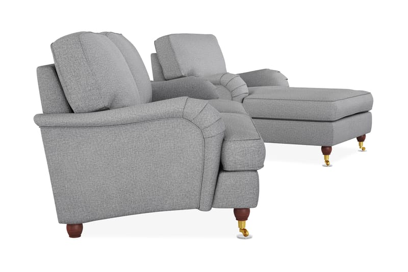 Howard Lyx Sofagruppe 3-personers Sofa + Chaiselongstol i Stof - Lysegrå - Møbler - Sofaer - Sofagrupper - Howard sofagruppe