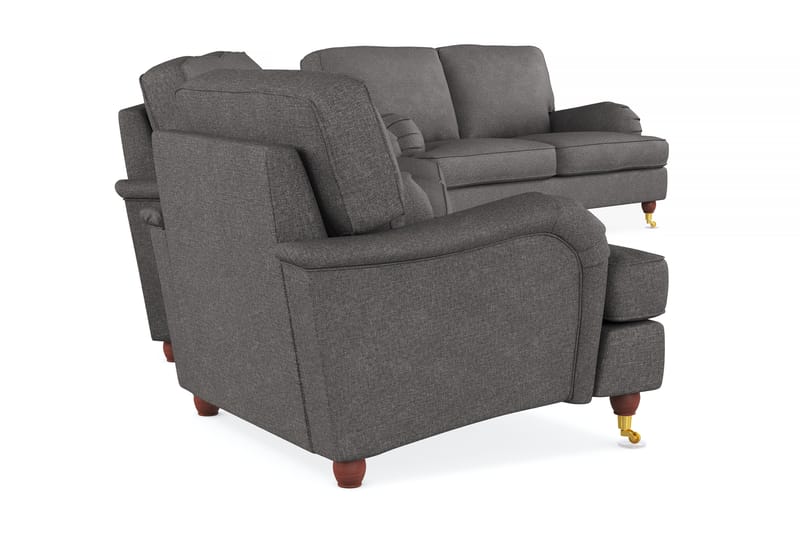 Howard Lyx Sofagruppe 3-personers + 2-personers Sofa + Lænestol i Stof - Mørkegrå - Møbler - Sofaer - Sofagrupper - Sofasæt 3+2+1
