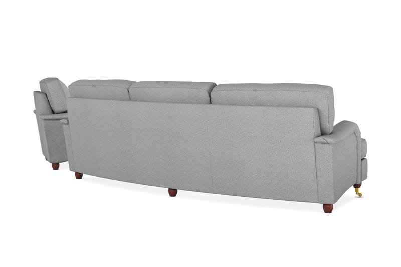 Howard Lyx Sofagruppe 4-personers Svunget Sofa + Chaiselongstol i Stof - Lysegrå - Møbler - Sofaer - Sofagrupper - Howard sofagruppe