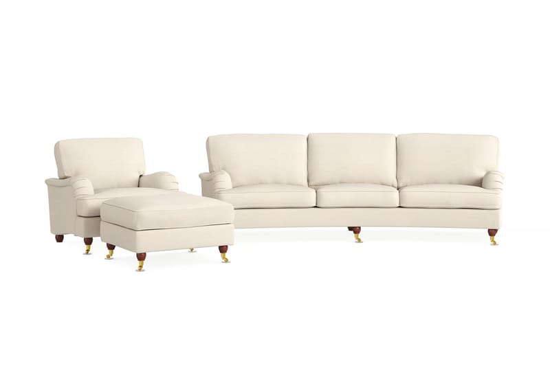 Howard Lyx Sofagruppe 4-Pers+Lænestol+Puf - Beige - Howard sofagruppe