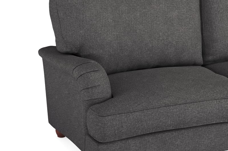Howard Lyx Sofagruppe 4-personers Svunget Sofa + Chaiselongstol i Stof - Mørkegrå - Møbler - Sofaer - Sofagrupper - Howard sofagruppe