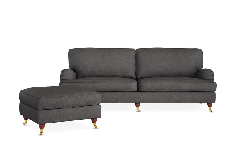 Howard Lyx Sofagruppe 4-Personers+Fodskammel - Mørkegrå - Møbler - Sofaer - Sofagrupper - Howard sofagruppe