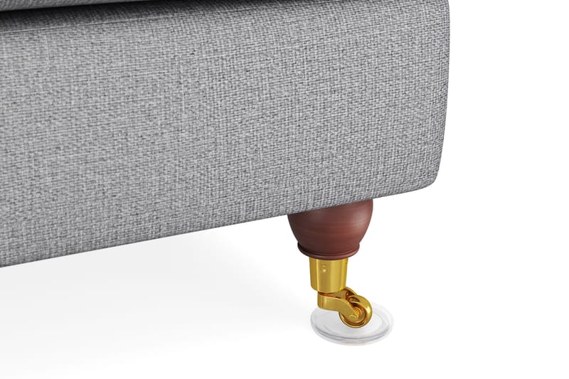 Howard Lyx Sofagruppe 4-personers Svunget Sofa + Chaiselongstol i Stof - Lysegrå - Møbler - Sofaer - Sofagrupper - Howard sofagruppe