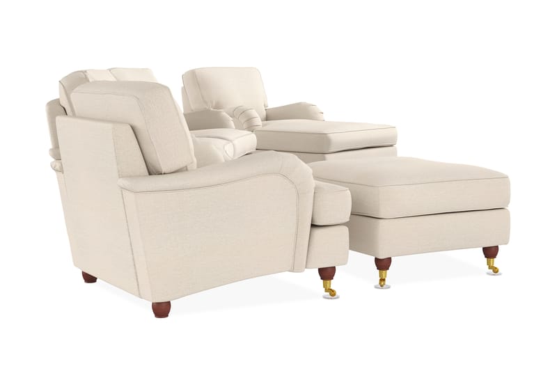 Howard Lyx Sofagruppe Buet 4-pers+2 Lænestoler+Puf - Beige - Howard sofagruppe