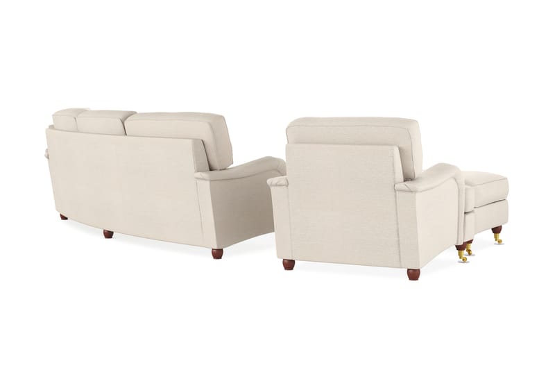 Howard Lyx Sofagruppe Buet 4-pers+2 Lænestoler+Puf - Beige - Howard sofagruppe