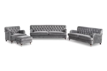 Howard Riviera Sofagruppe 2-pers+3-pers+Lænestol+Skammel Sva