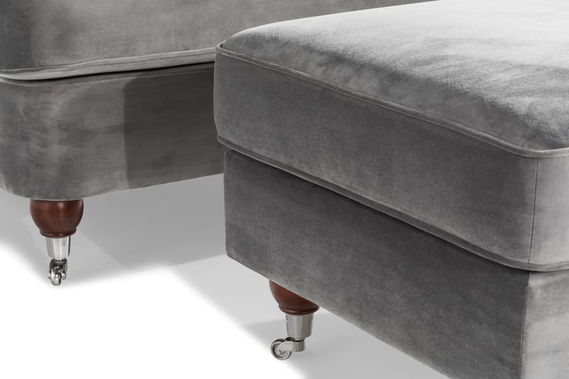 Howard Riviera Sofagruppe 2-pers+3-pers+Lænestol+Skammel Sva - Sølvgrå - Møbler - Sofaer - Sofagrupper - Howard sofagruppe