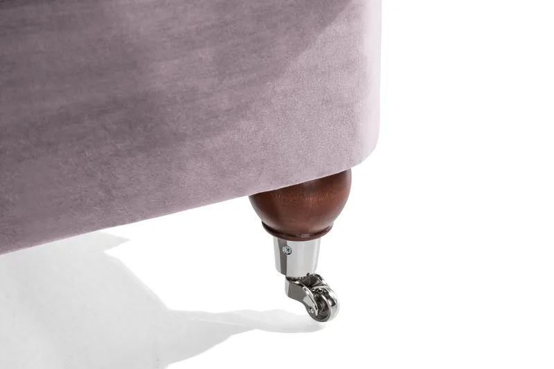 Howard Riviera Sofagruppe 3-personers + 2-personers Sofa + Lænestol + Fodskammel i Fløjl - Lilla - Møbler - Sofaer - Sofagrupper - Howard sofagruppe