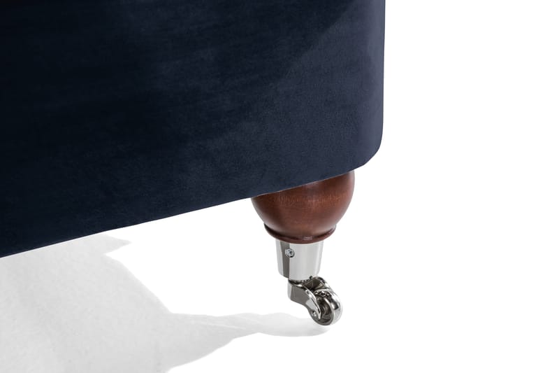 Howard Riviera Sofagruppe 3-personers + 2-personers Sofa + Lænestol + Fodskammel i Fløjl - Blå - Møbler - Sofaer - Sofagrupper - Howard sofagruppe