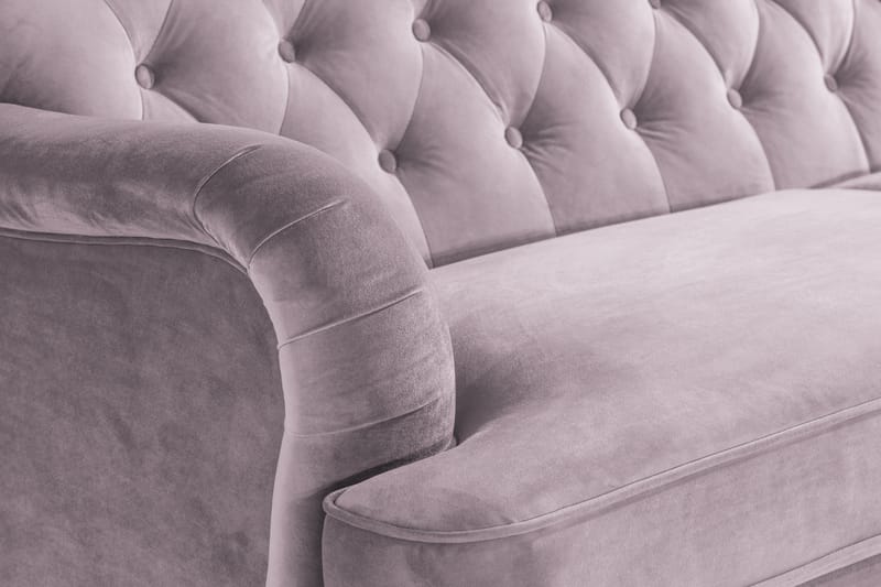 Howard Riviera Sofagruppe 3-personers + 2-personers Sofa + Lænestol + Fodskammel i Fløjl - Lilla - Møbler - Sofaer - Sofagrupper - Howard sofagruppe