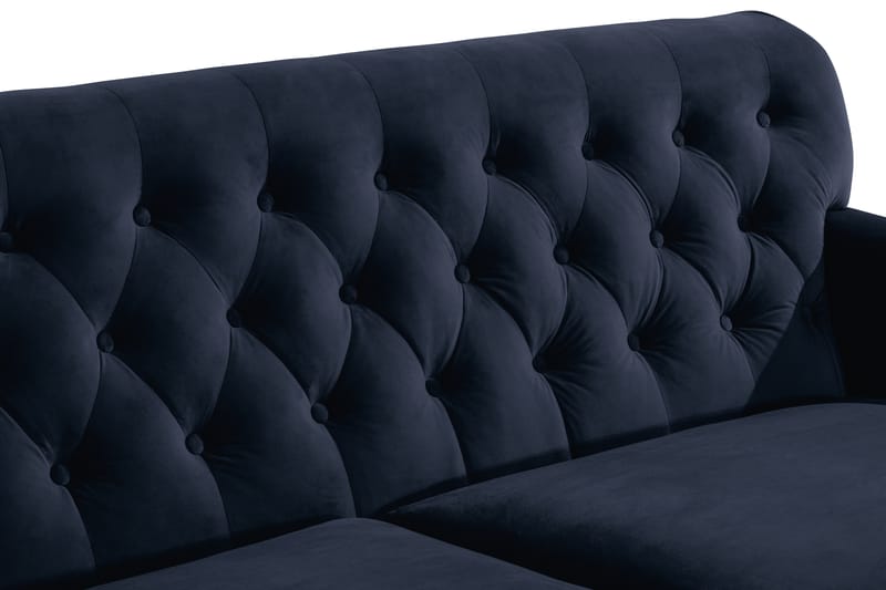 Howard Riviera Sofagruppe 3-personers + 2-personers Sofa + Lænestol + Fodskammel i Fløjl - Blå - Møbler - Sofaer - Sofagrupper - Howard sofagruppe