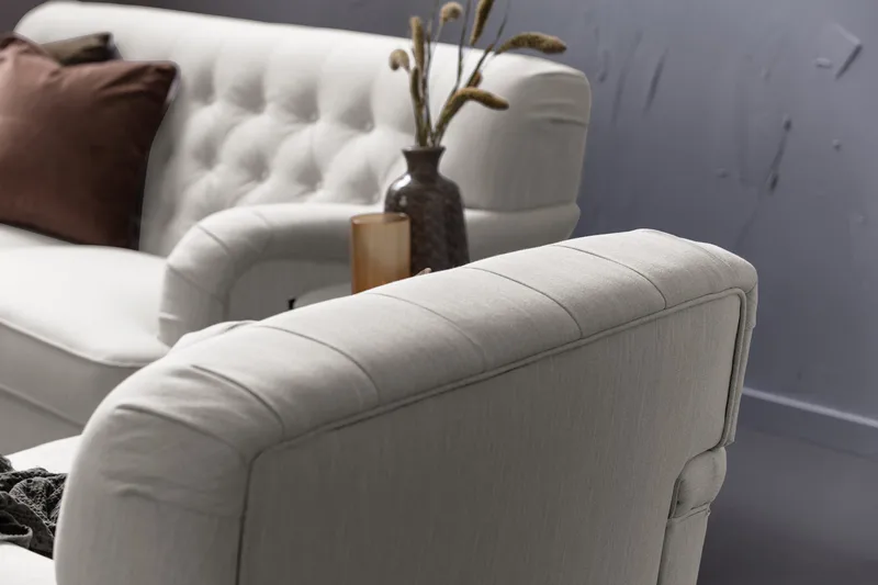 Howard Riviera Sofagruppe 3-personers + 2-personers Sofa + Lænestol + Fodskammel i Stof - Lysegrå - Møbler - Sofaer - Sofagrupper - Howard sofagruppe