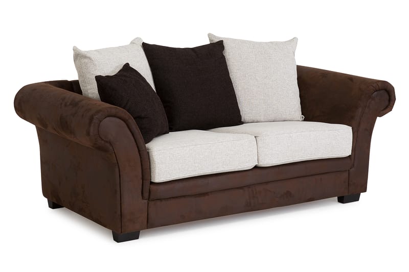 Toronto Sofagruppe 2-Pers+3-Pers+Lænestol - Brun/Beige - Sofasæt 3+2+1 - Howard sofagruppe