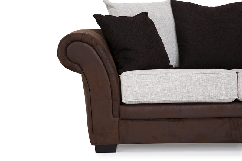 Toronto Sofagruppe 2-Pers+3-Pers+Lænestol - Brun/Beige - Sofasæt 3+2+1 - Howard sofagruppe