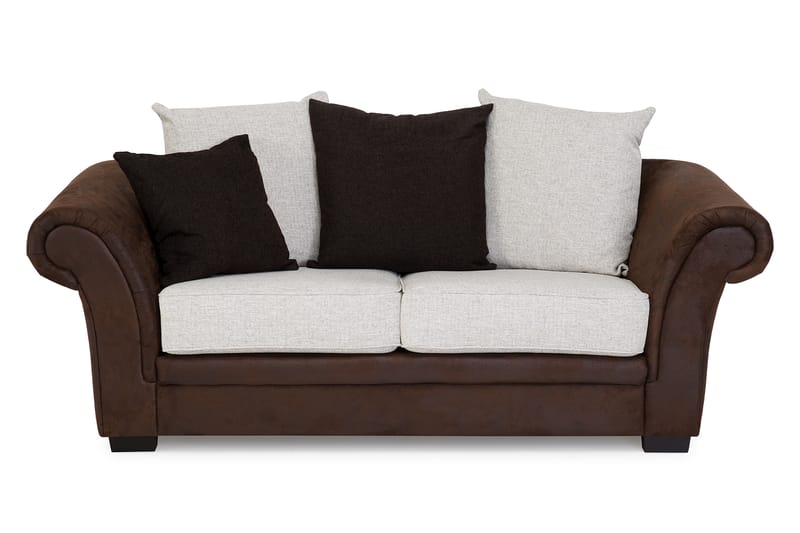 Toronto Sofagruppe 2-Pers+3-Pers+Lænestol - Brun/Beige - Sofasæt 3+2+1 - Howard sofagruppe