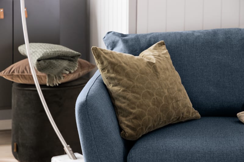 Trend Sofagruppe 3-personers + 2-personers Sofa + Lænestol + Fodskammel i Stof - Blå - Møbler - Sofaer - Sofagrupper - Howard sofagruppe
