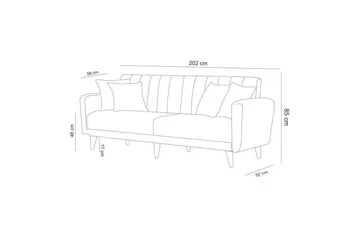 Lepinas Sofagruppe - Cream - Møbler - Sofaer - Sofagrupper