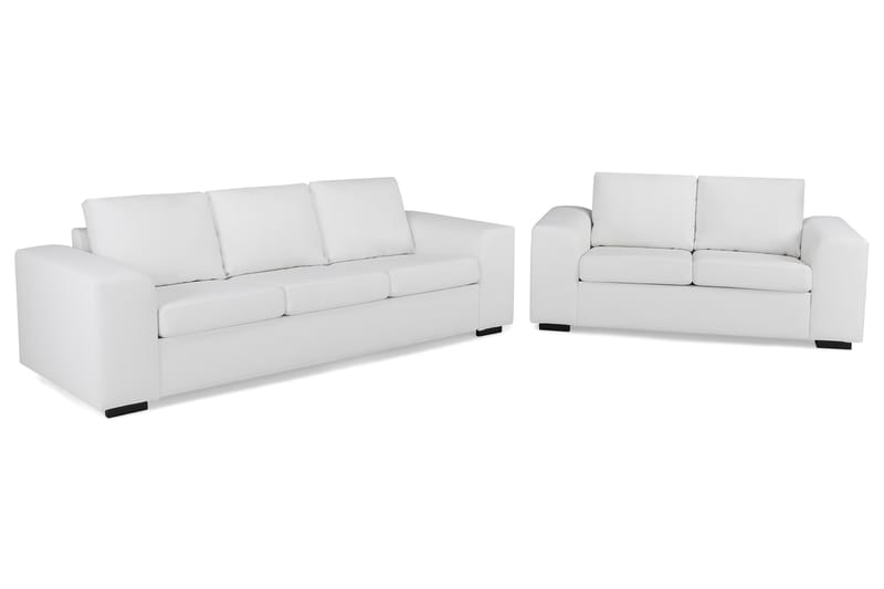 Link Sofagruppe 3-personers+2-personers Økolæder - Hvid - Møbler - Sofaer - Sofagrupper