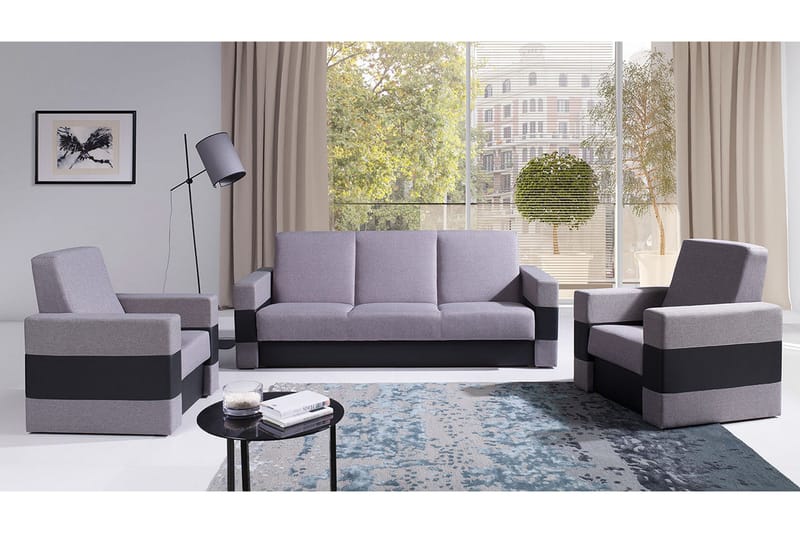 Lux sofagruppe - Grå - Møbler - Sofaer - Sofagrupper