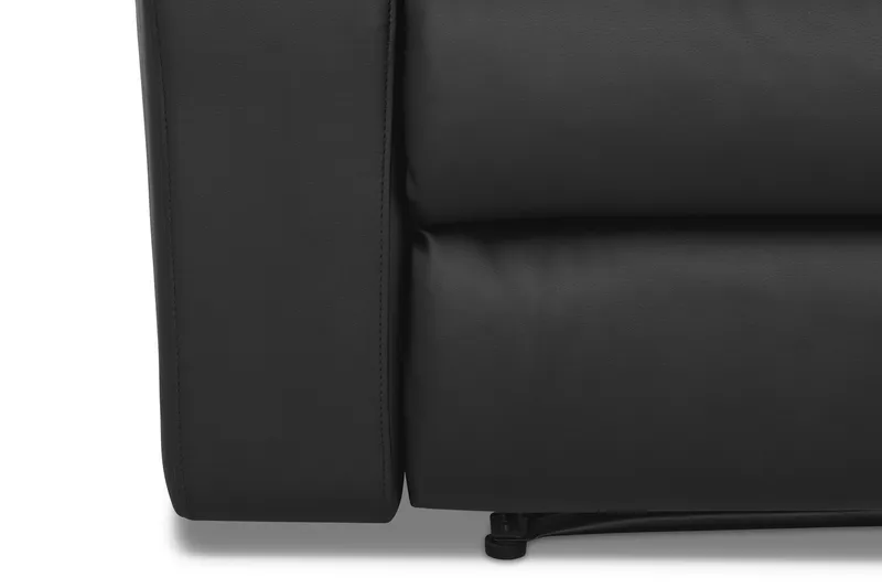 Norbo Recliner Sofa Gruppe 3+1 - Fällbar sofa lænestol - Biografsofa i kunstlæder - Sort - Møbler - Sofaer - Sofagrupper