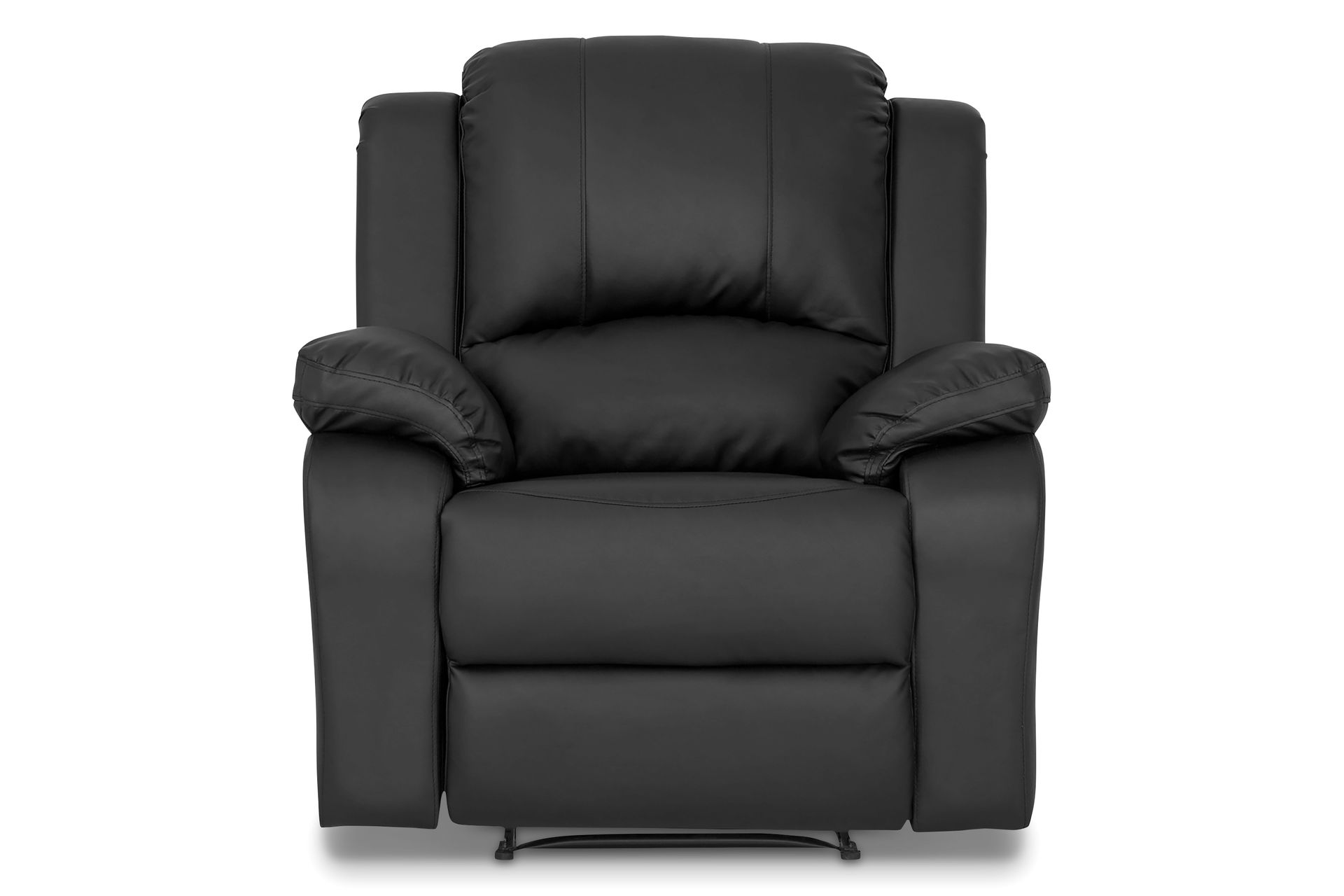 Norbo Recliner Sofa Gruppe 3+1 - Fällbar sofa lænestol - Biografsofa i kunstlæder - Sort - Møbler - Sofaer - Sofagrupper