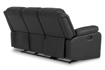 Norbo Recliner Sofa Gruppe 3+1 - Fällbar sofa lænestol - Biografsofa i kunstlæder - Sort - Møbler - Sofaer - Sofagrupper