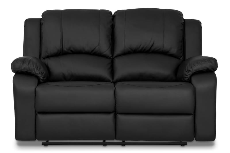 Norbo Recliner Sofa Gruppe 3+2 - Fällbar sofa lænestol - Biografsofa i kunstlæder - Sort - Møbler - Sofaer - Sofagrupper