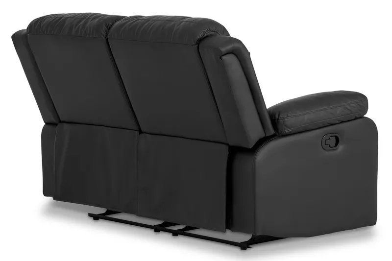 Norbo Sofa Gruppe Recliner 3+2+1 - Fällbar sofa lænestol - Biografsofa i kunstlæder - Sort - Møbler - Sofaer - Sofagrupper - Sofasæt 3+2+1