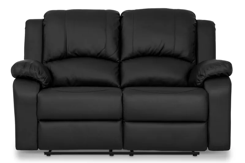 Norbo Sofa Gruppe Recliner 3+2+1 - Fällbar sofa lænestol - Biografsofa i kunstlæder - Sort - Møbler - Sofaer - Sofagrupper - Sofasæt 3+2+1