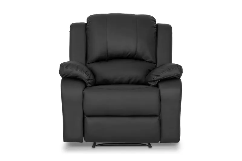 Norbo Sofa Gruppe Recliner 3+2+1 - Fällbar sofa lænestol - Biografsofa i kunstlæder - Sort - Møbler - Sofaer - Sofagrupper - Sofasæt 3+2+1