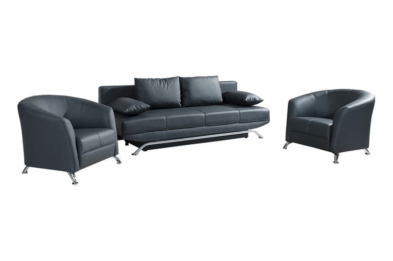 Olier sofagruppe - Sort - Møbler - Sofaer - Sofagrupper