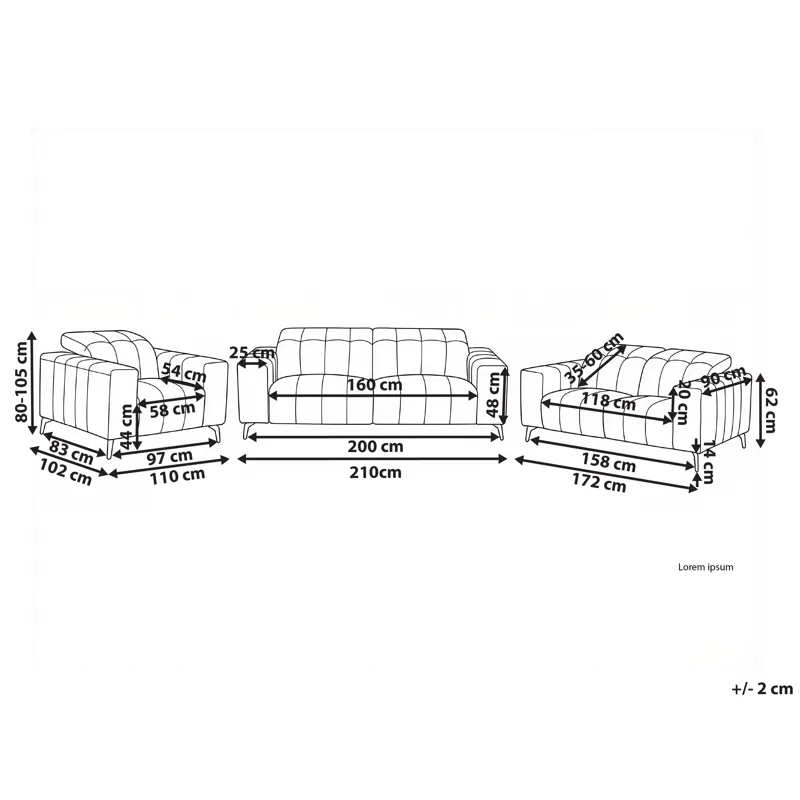Sofagruppe Ommel - Lys beige - Møbler - Sofaer - Sofagrupper