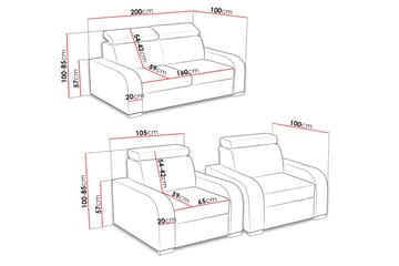 Oslo Stuesæt - Brun - Møbler - Sofaer - Sofagrupper