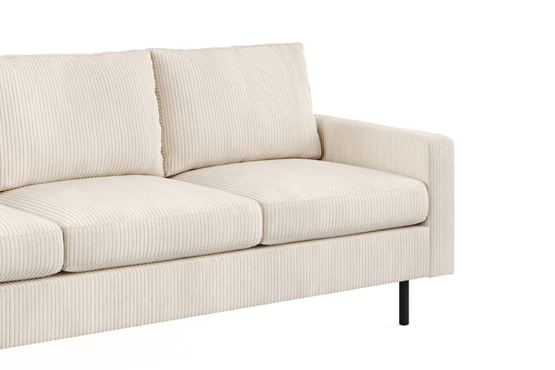 Peppe Sofagruppe 3-personers Sofa + Lænestol + Fodskammel i Manchester - Beige - Møbler - Sofaer - Sofagrupper