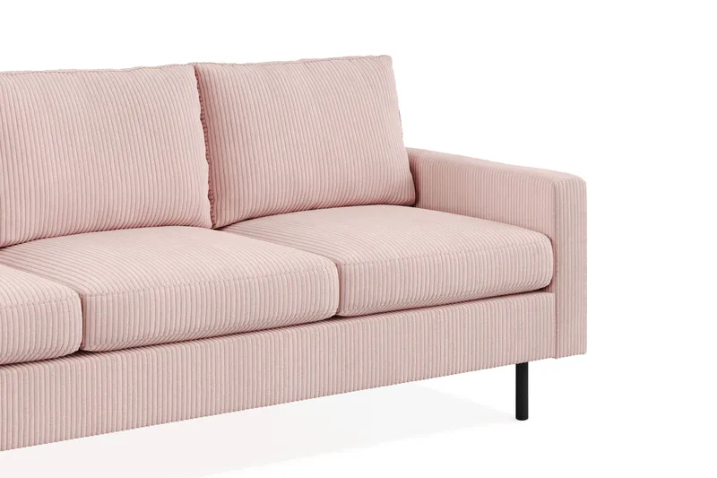 Peppe Sofagruppe 3-personers Sofa + Lænestol + Fodskammel i Manchester - Rosa - Møbler - Sofaer - Sofagrupper