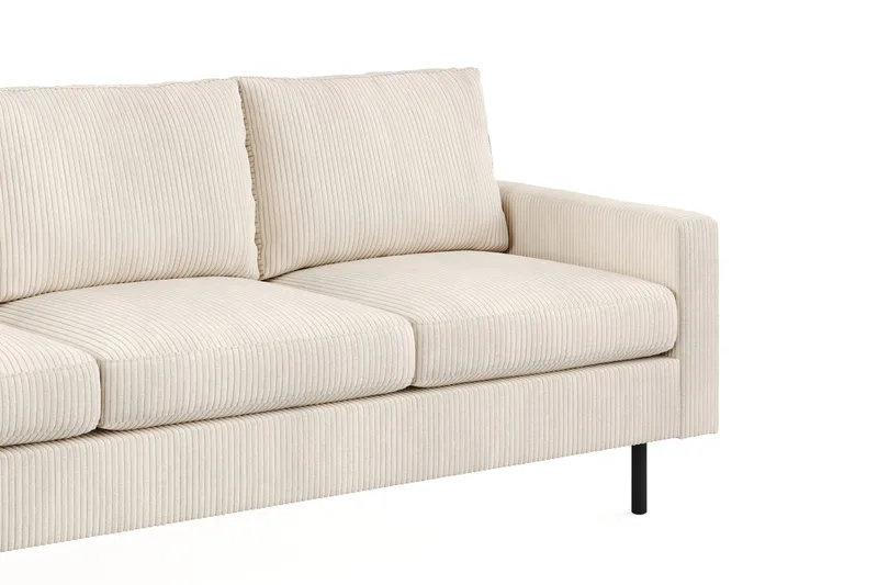 Peppe Sofagruppe 3-personers Sofa + Lænestol + Fodskammel i Manchester - Beige - Møbler - Sofaer - Sofagrupper