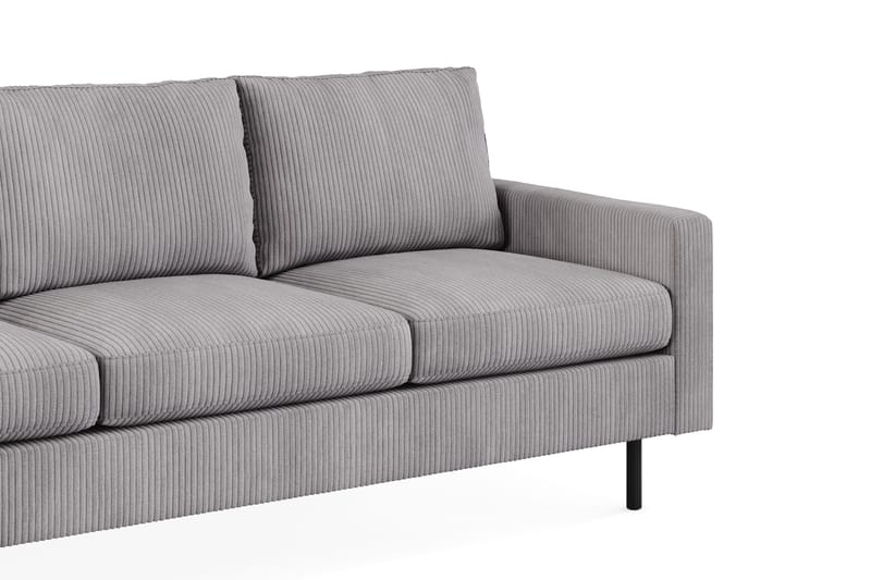 Peppe Sofasæt 3-personers + Lænestol + Fodskammel - Grå - Møbler - Sofaer - Sofagrupper
