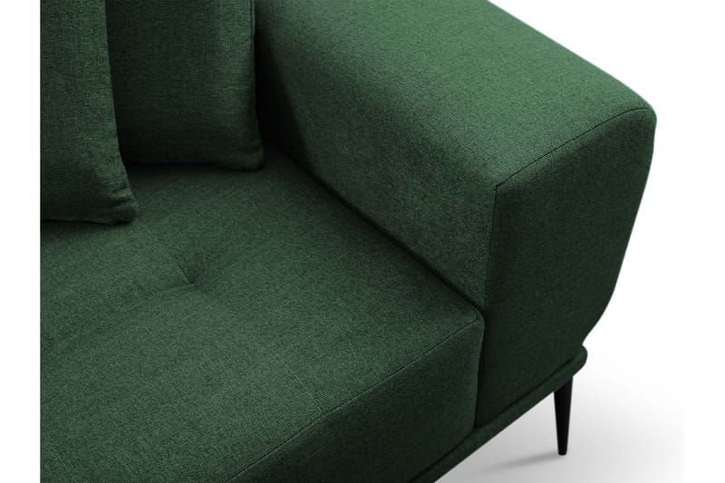 Rapale Sofagruppe Højre med Fodskammel - Velour/Lysegrå/Sort - Møbler - Sofaer - Sofagrupper