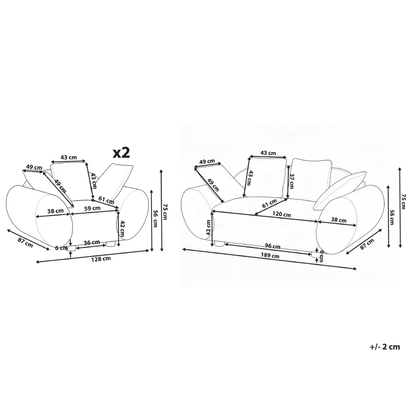 Sofagruppe Ringel - Lys beige - Møbler - Sofaer - Sofagrupper