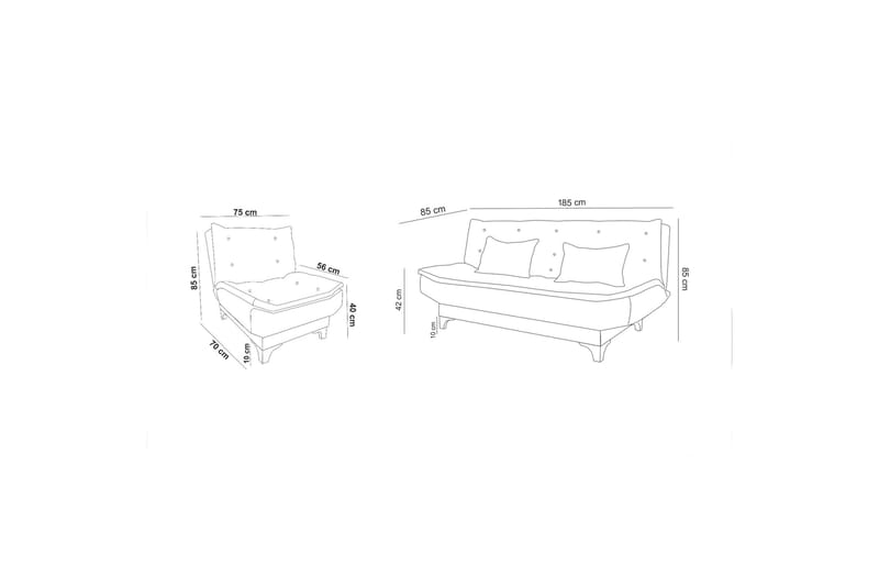 Riversdale Sofagruppe - Antracit - Møbler - Sofaer - Sofagrupper