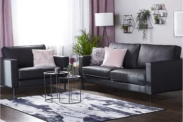 Savalen Sofagruppe 3-pers. + Lænestol - Sort - Møbler - Sofaer - Sofagrupper