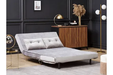 Sofagruppe 2-Pers. + 1-Pers. velour grå VESTFOLD - Grå - Møbler - Sofaer - Sofagrupper