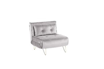 Sofagruppe 2-Pers. + 1-Pers. velour grå VESTFOLD - Grå - Møbler - Sofaer - Sofagrupper
