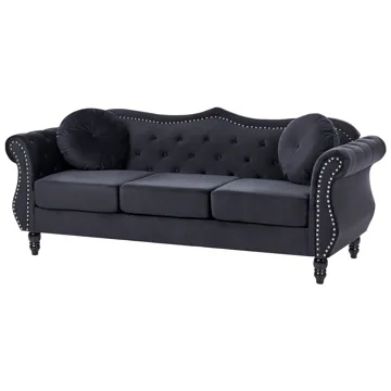 Sofagruppe Skien - Sort - Møbler - Sofaer - Sofagrupper - Chesterfield sofagruppe