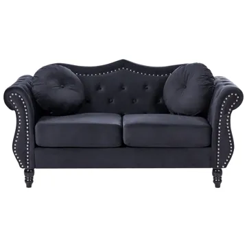 Sofagruppe Skien - Sort - Møbler - Sofaer - Sofagrupper - Chesterfield sofagruppe