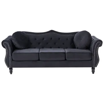 Sofagruppe Skien - Sort - Møbler - Sofaer - Sofagrupper - Chesterfield sofagruppe